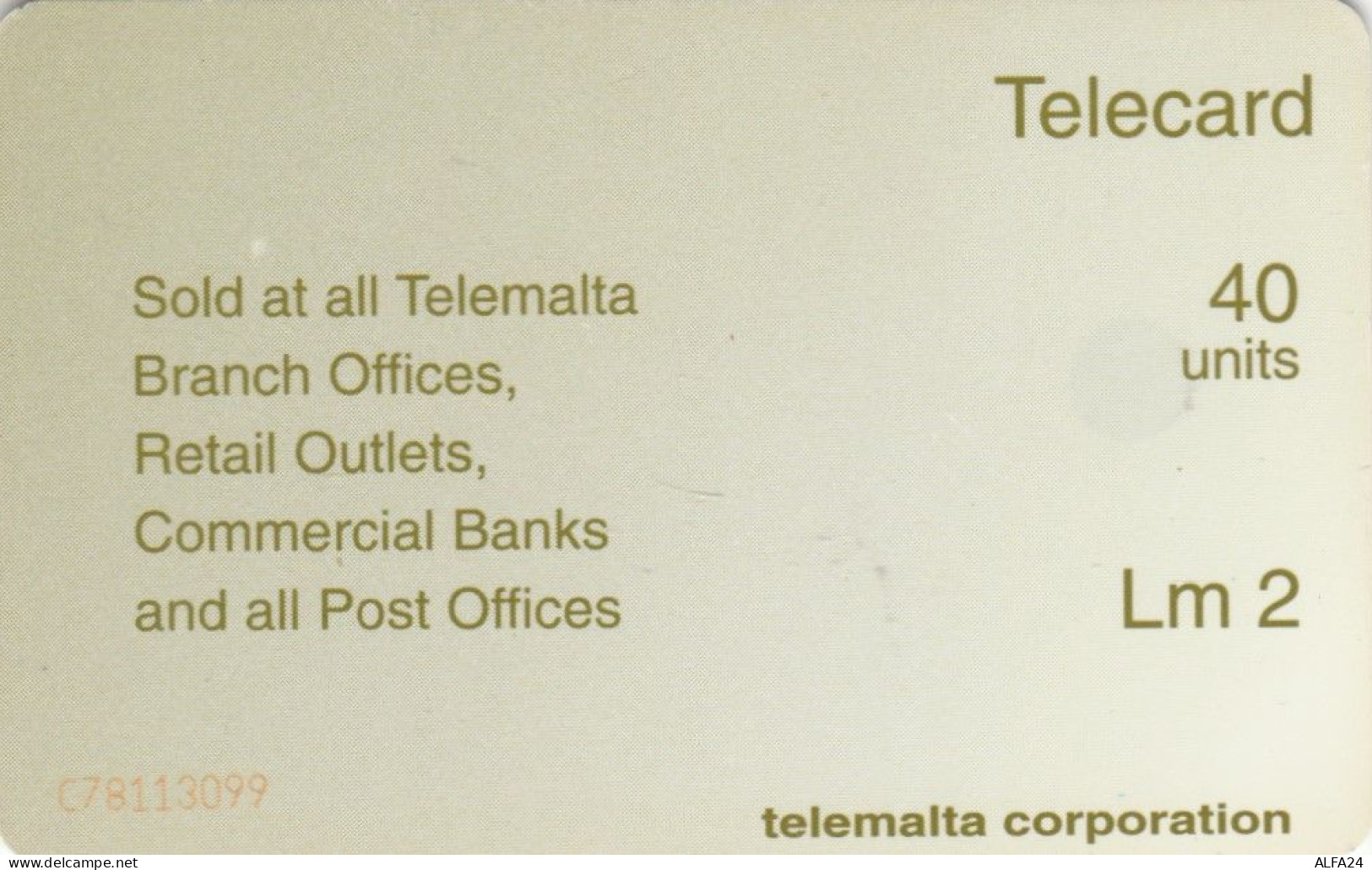PHONE CARD MALTA  (E96.3.8 - Malta