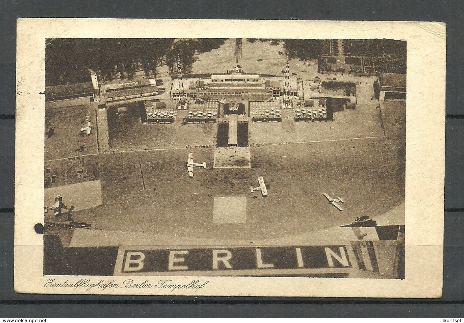 Deutschland Zentralflughafen Tempelhof, Gesendet 1930 Nach Dänemark Propa-Stempel "Benutzt Die Luftpost!" - Tempelhof