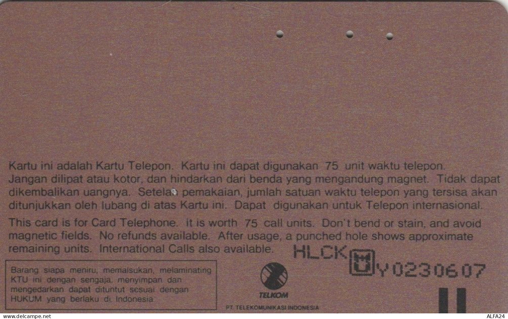 PHONE CARD INDONESIA  (E97.18.7 - Indonésie