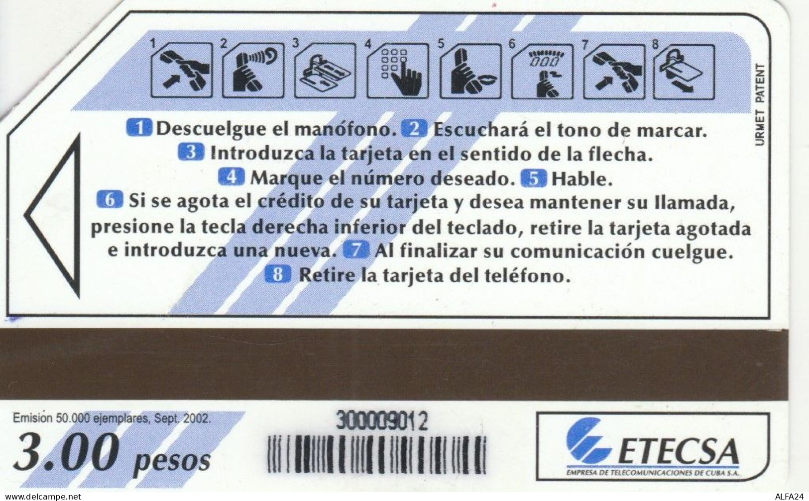 PHONE CARD CUBA URMET  (E97.10.5 - Kuba