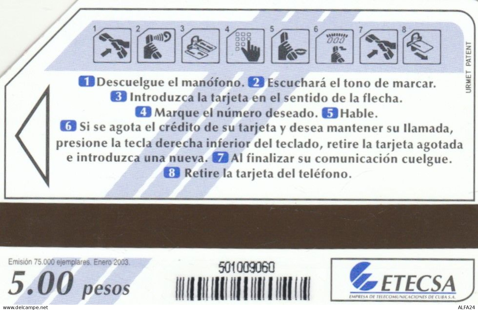 PHONE CARD CUBA URMET  (E97.10.4 - Cuba