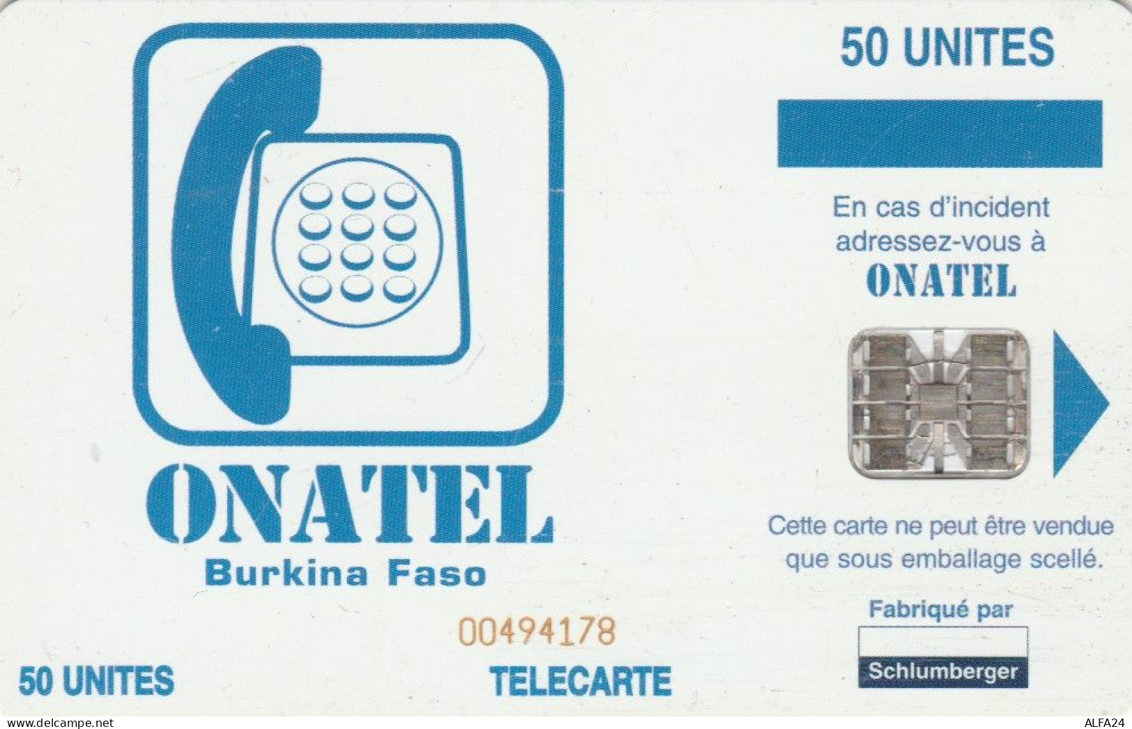 PHONE CARD BURKINA FASO  (E97.1.6 - Burkina Faso