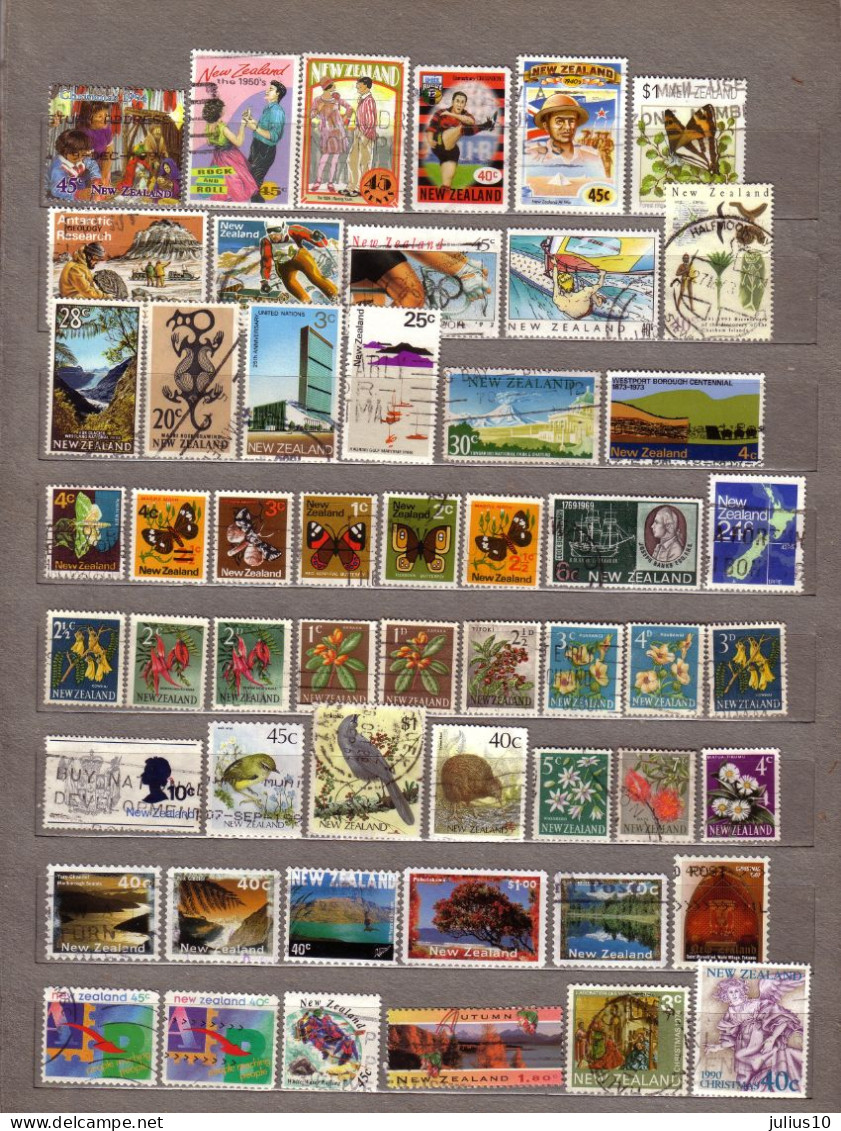 NEW ZEALAND 49 Used (o) Different Stamps Lot #1566 - Collections, Lots & Séries