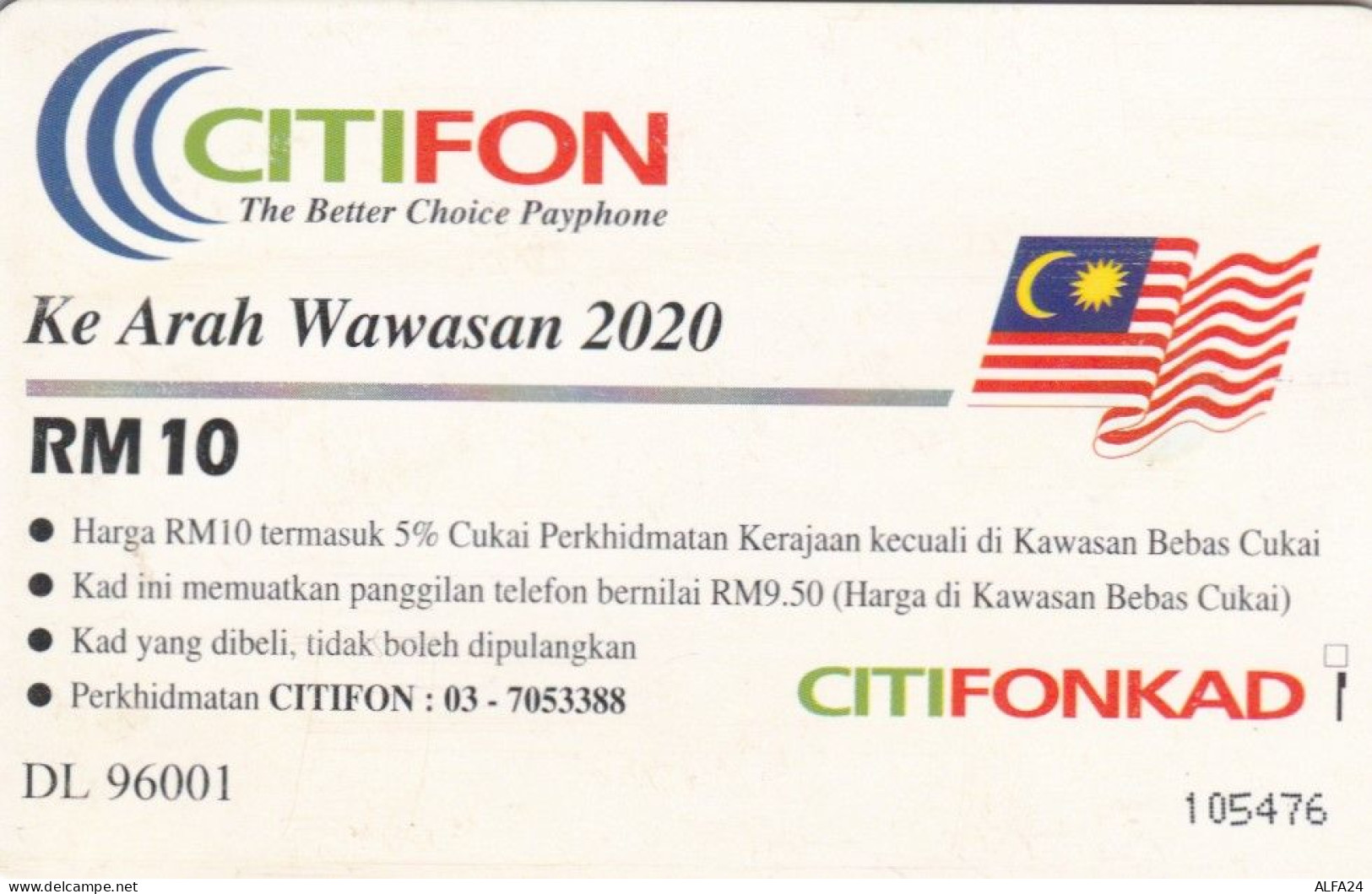 PHONE CARD MALESIA  (E98.28.5 - Malasia