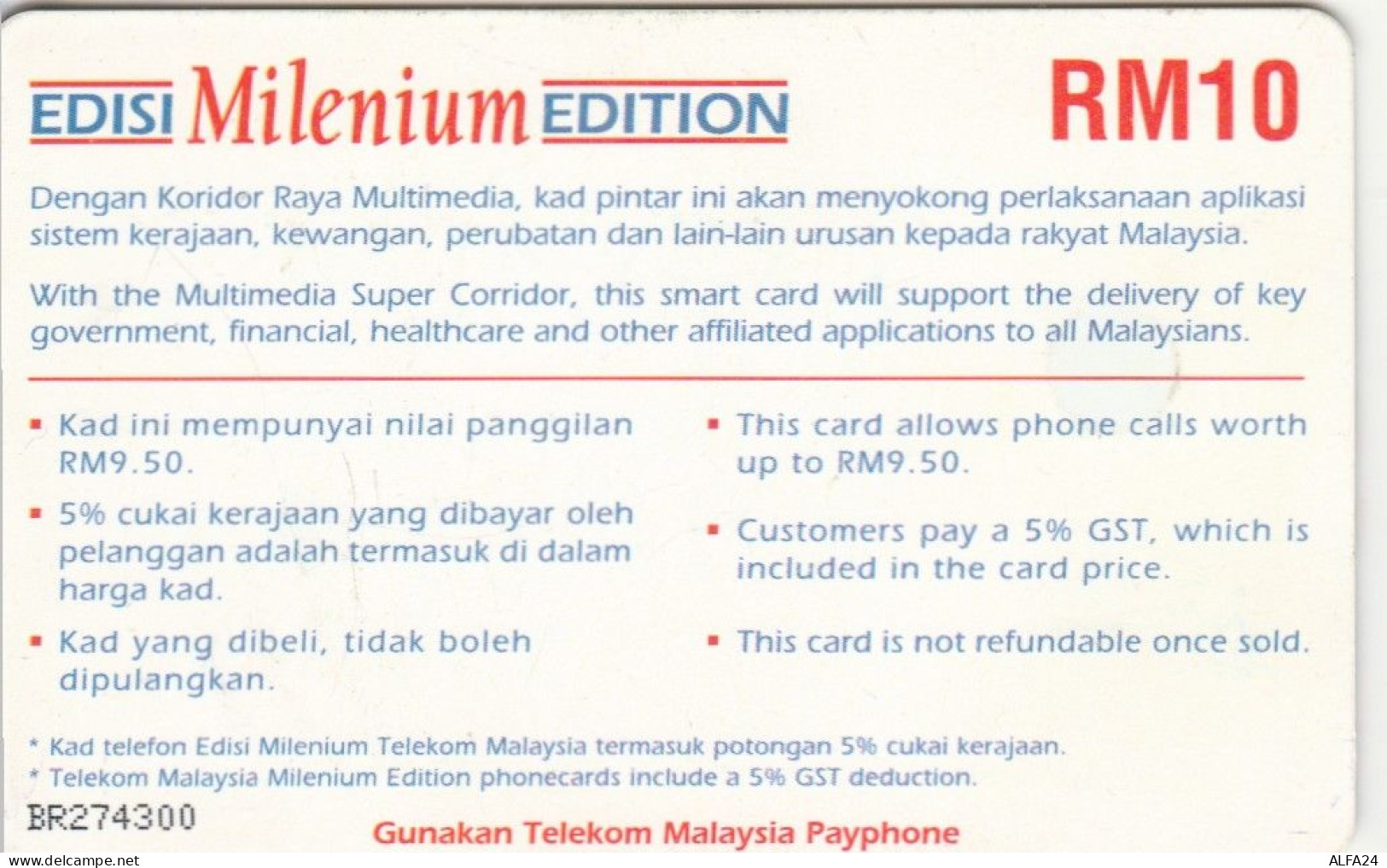 PHONE CARD MALESIA  (E98.28.1 - Malasia