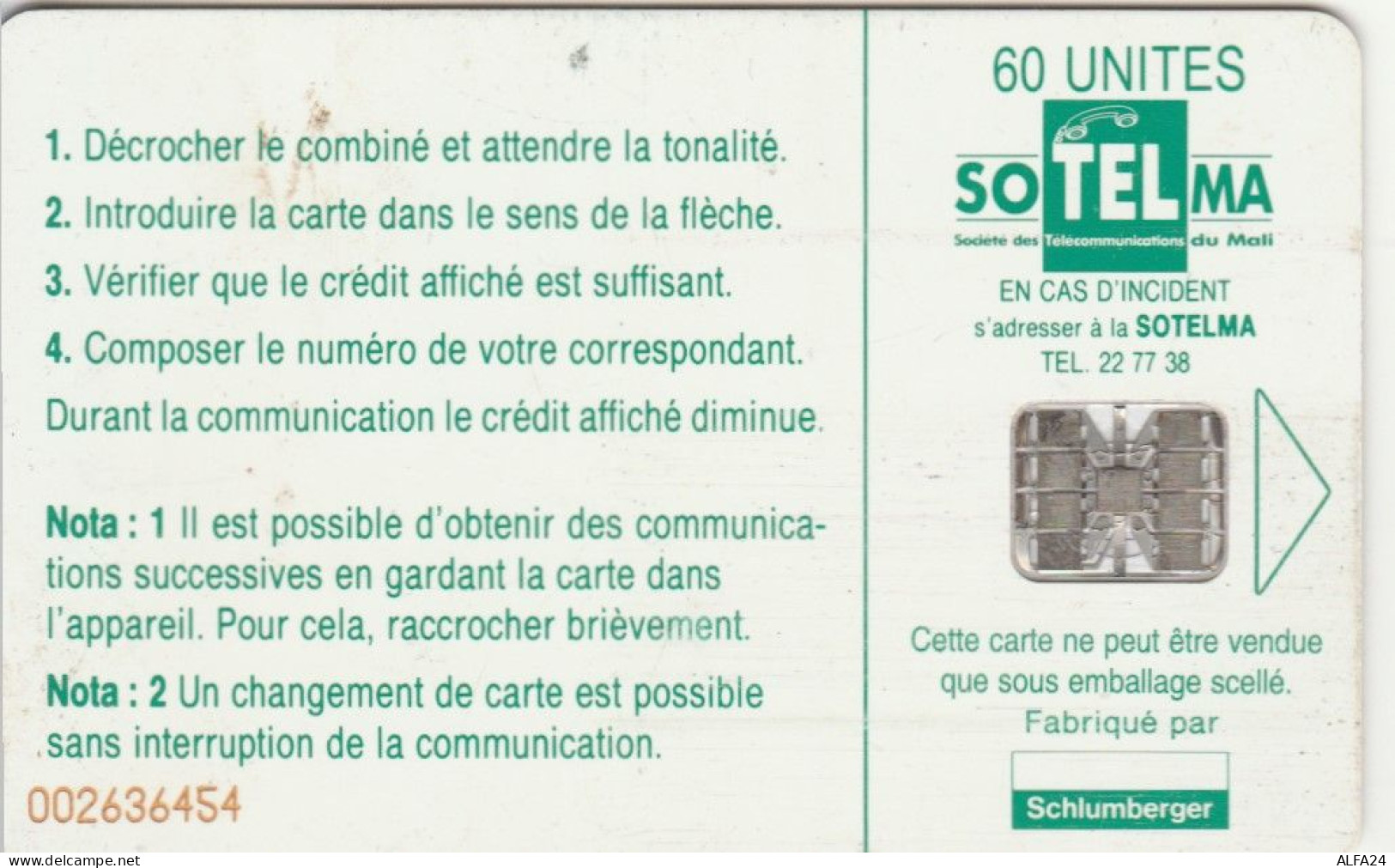 PHONE CARD MALI  (E98.27.1 - Mali