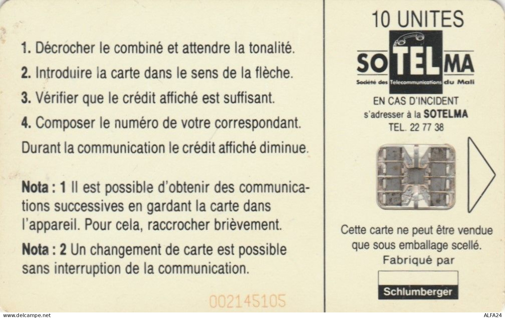 PHONE CARD MALI  (E98.27.2 - Mali