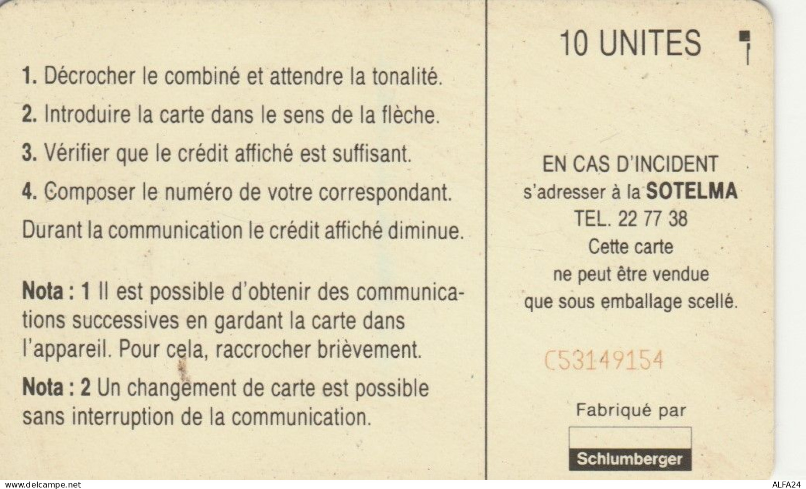 PHONE CARD MALI  (E98.27.3 - Mali