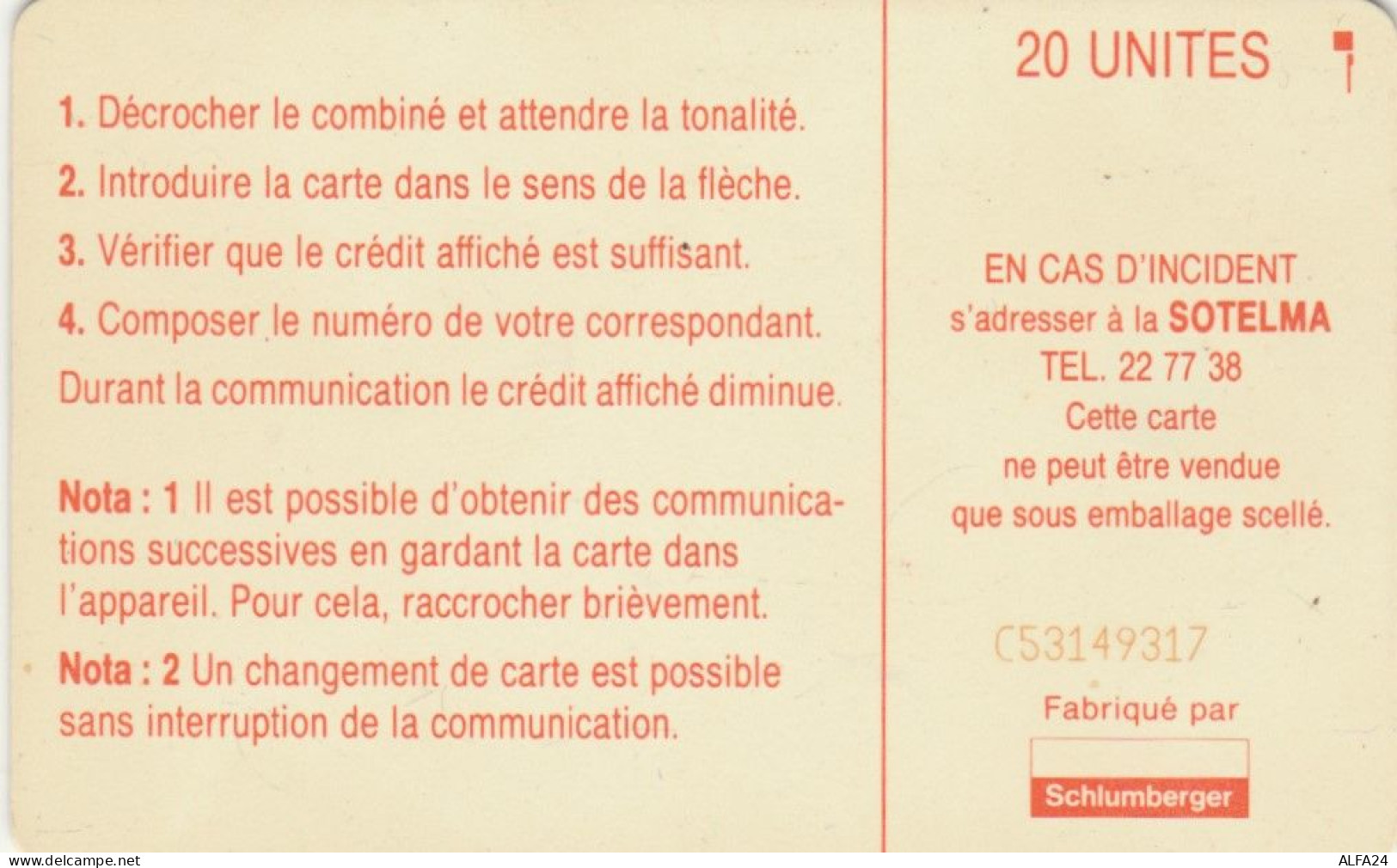 PHONE CARD MALI  (E98.26.8 - Mali
