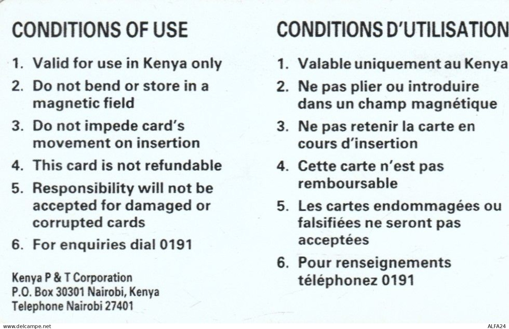 PHONE CARD KENIA  (E98.21.4 - Kenia