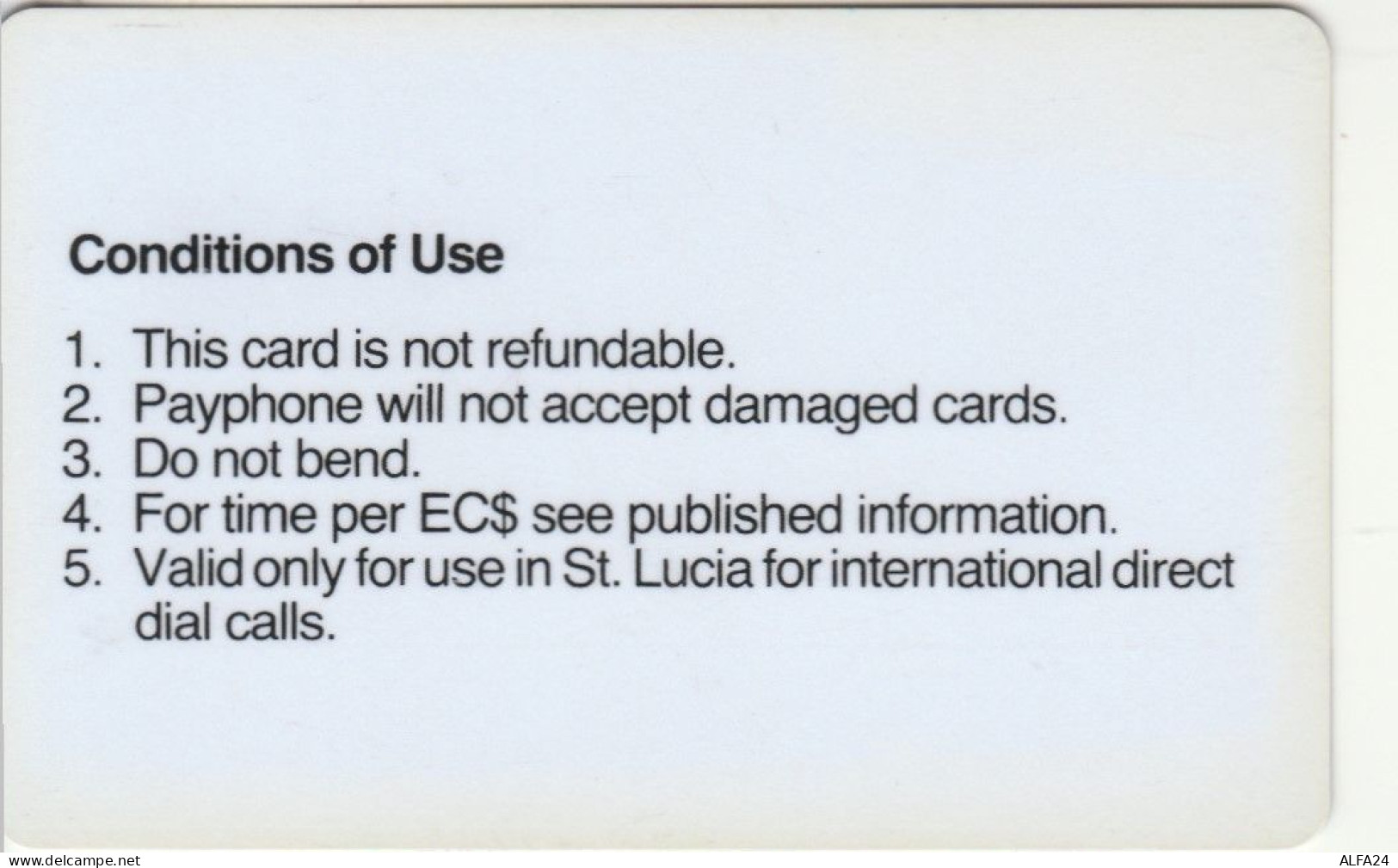 PHONE CARD ST LUCIA  (E98.13.1 - Santa Lucía