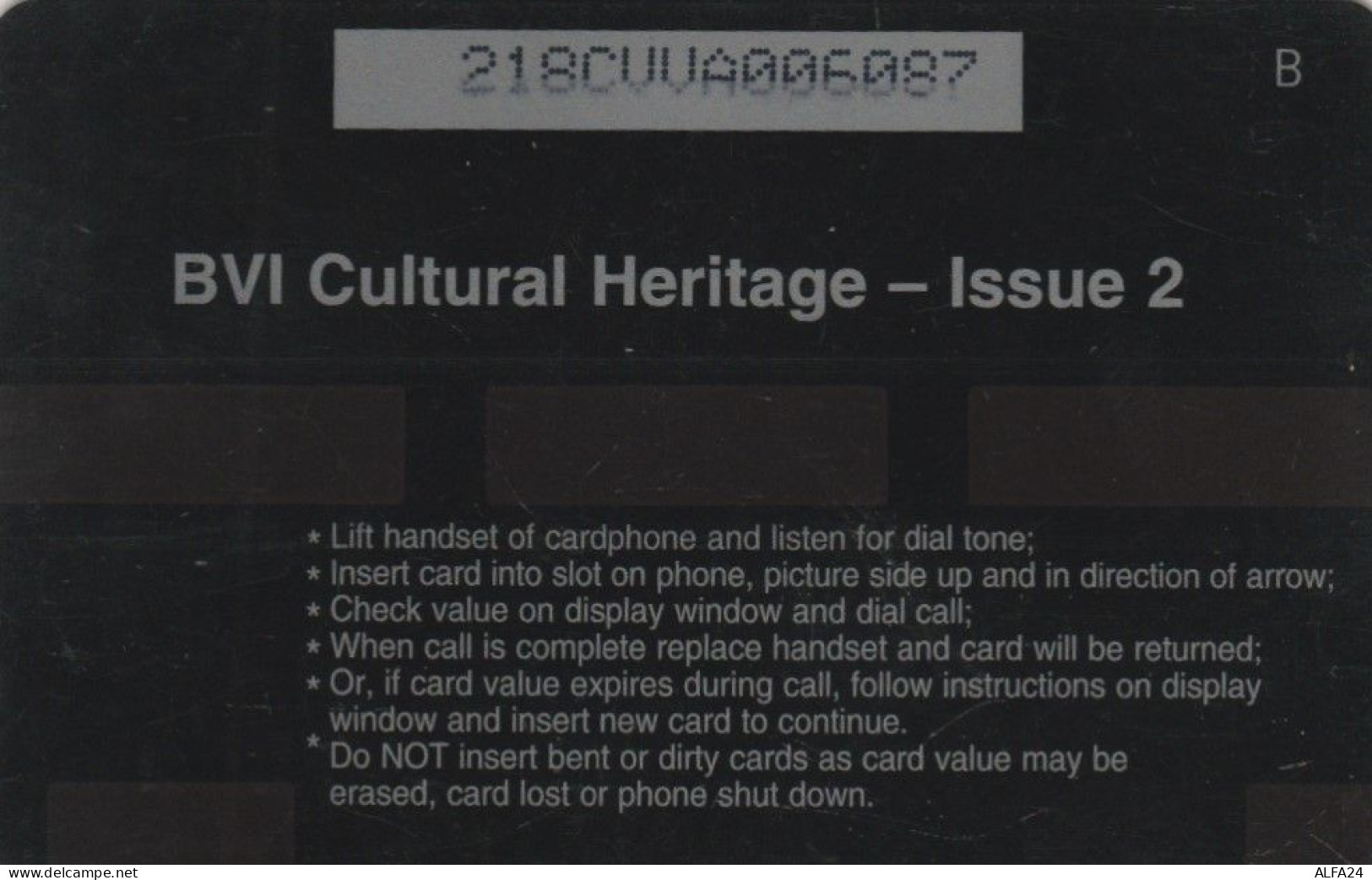 PHONE CARD BRITISH VIRGIN ISLAND  (E98.9.8 - Virgin Islands
