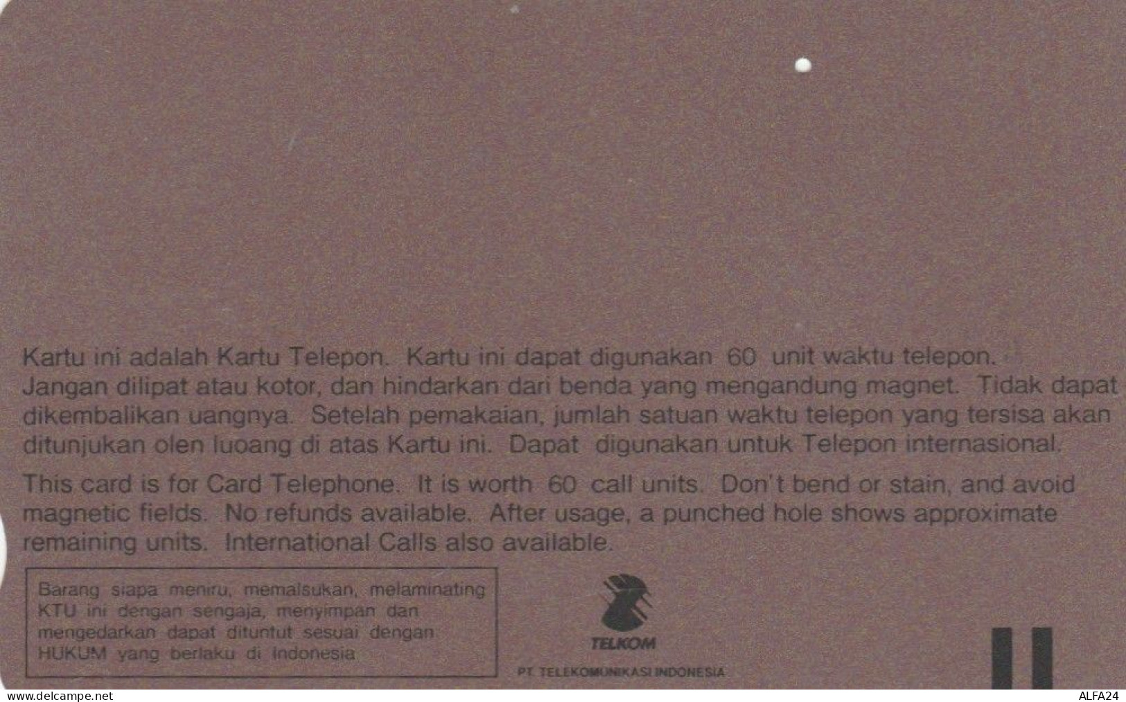 PHONE CARD INDONESIA  (E98.4.8 - Indonésie