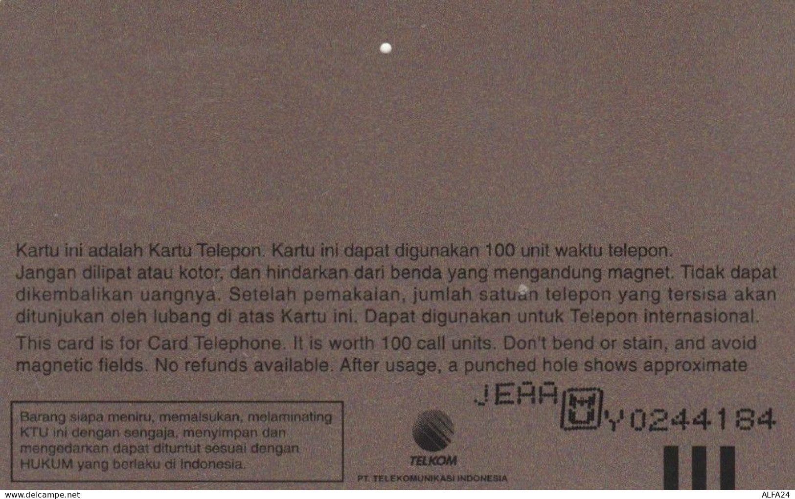PHONE CARD INDONESIA  (E98.4.6 - Indonésie