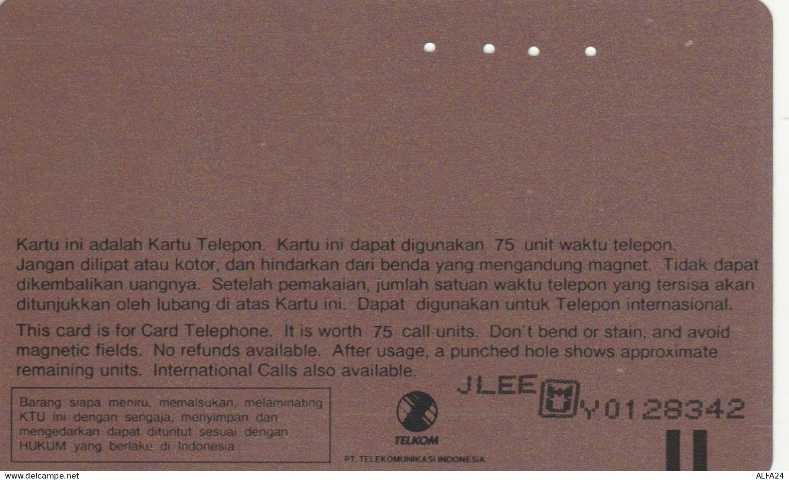 PHONE CARD INDONESIA  (E98.4.5 - Indonésie