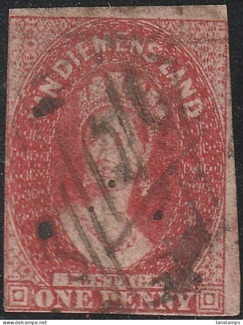 Tasmania SG29 1867 1d Carmine Revenue Use - Used Stamps