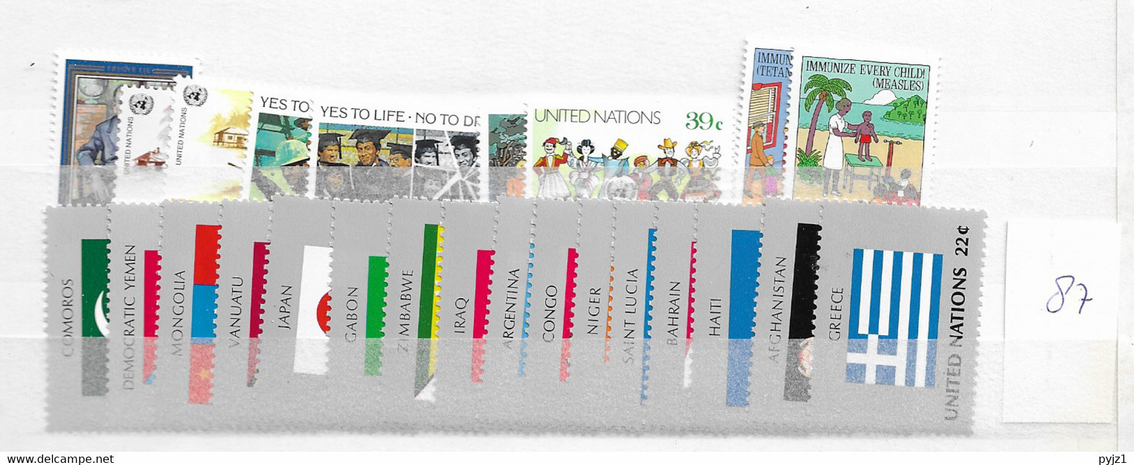 1987 MNH UNO New York,  Year Complete According To Michel, Postfris** - Nuevos