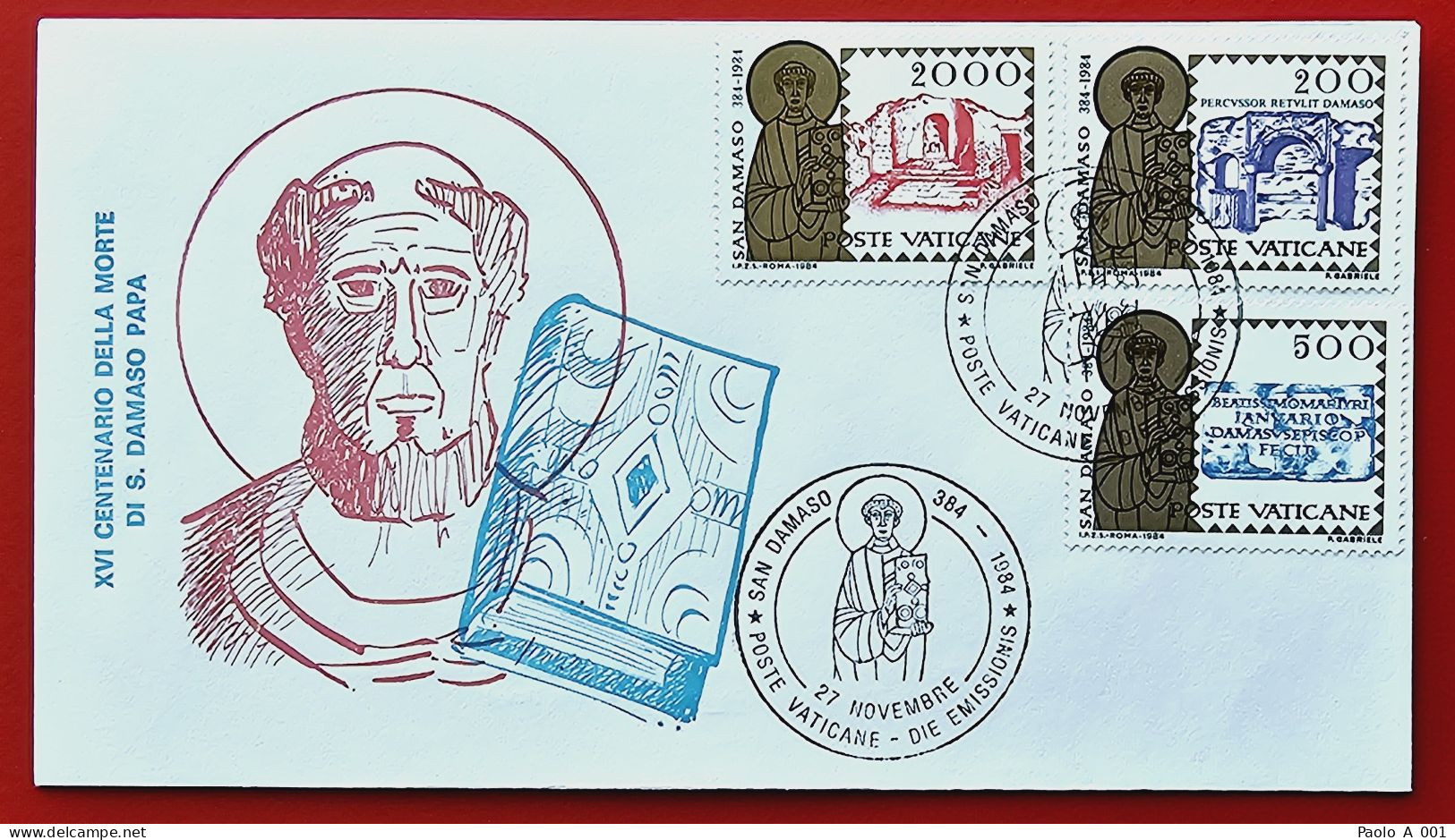 VATICANO VATIKAN VATICAN 1984 PAPA DAMASO VENETIA COVER FDC - Storia Postale