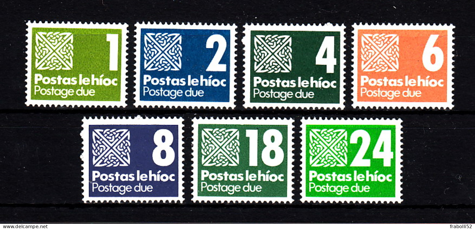 Irlanda Nuovi:  Segnatasse  N. 25-31 - Timbres-taxe