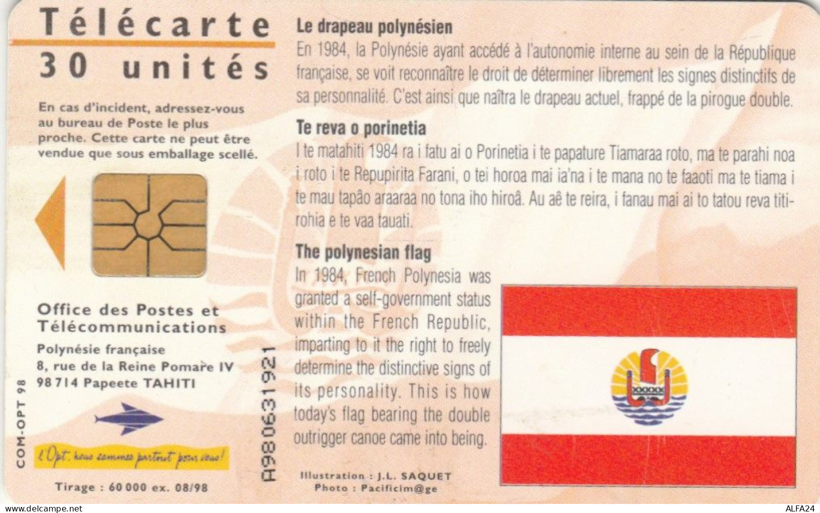 PHONE CARD POLINESIA FRANCESE  (E99.19.8 - Frans-Polynesië