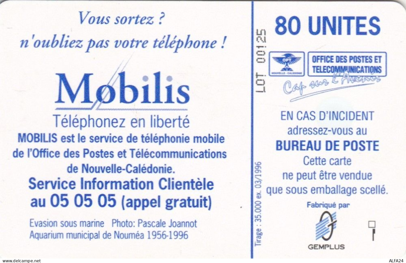 PHONE CARD NUOVA CALEDONIA  (E99.10.7 - New Caledonia