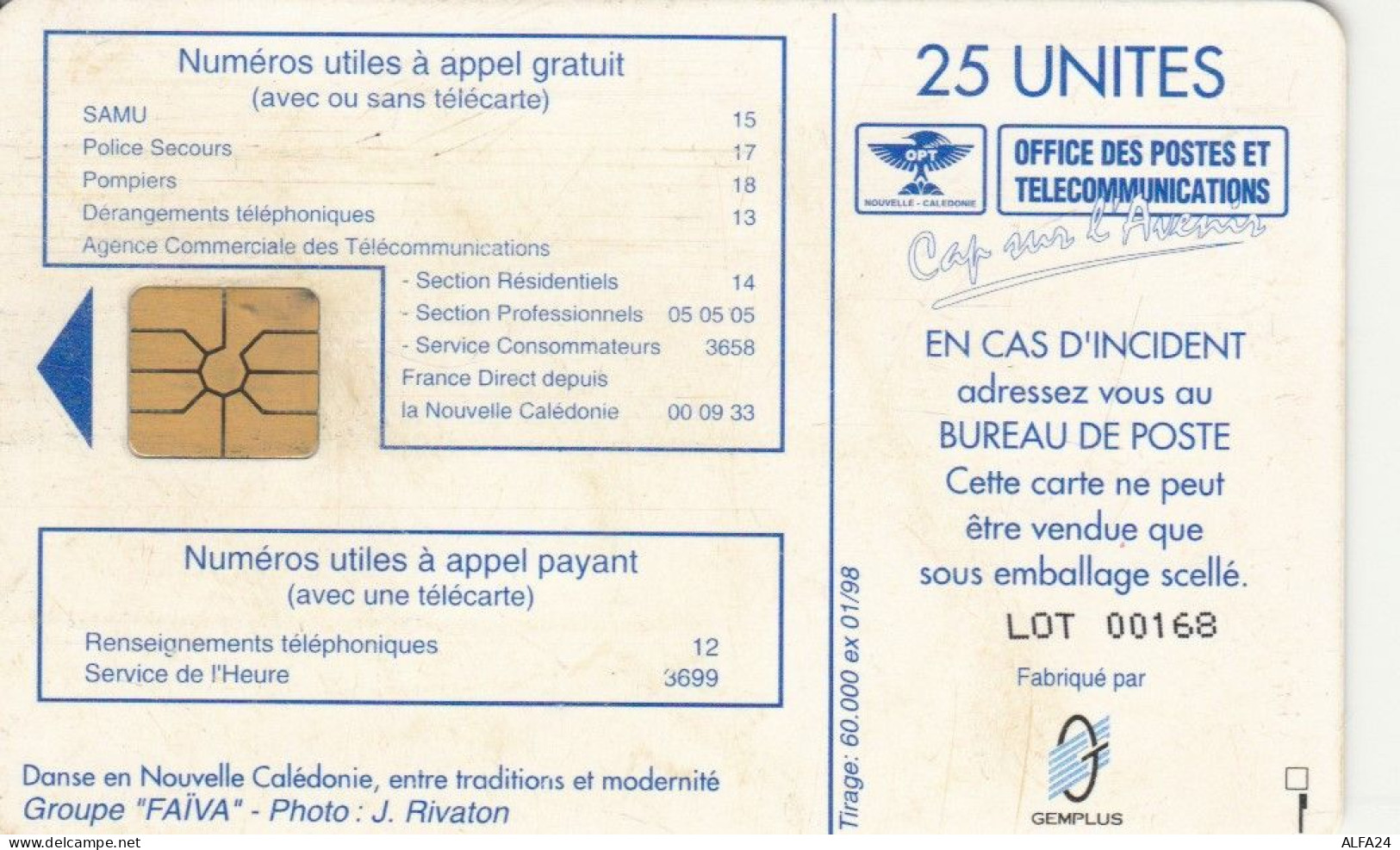 PHONE CARD NUOVA CALEDONIA  (E99.10.3 - Nouvelle-Calédonie