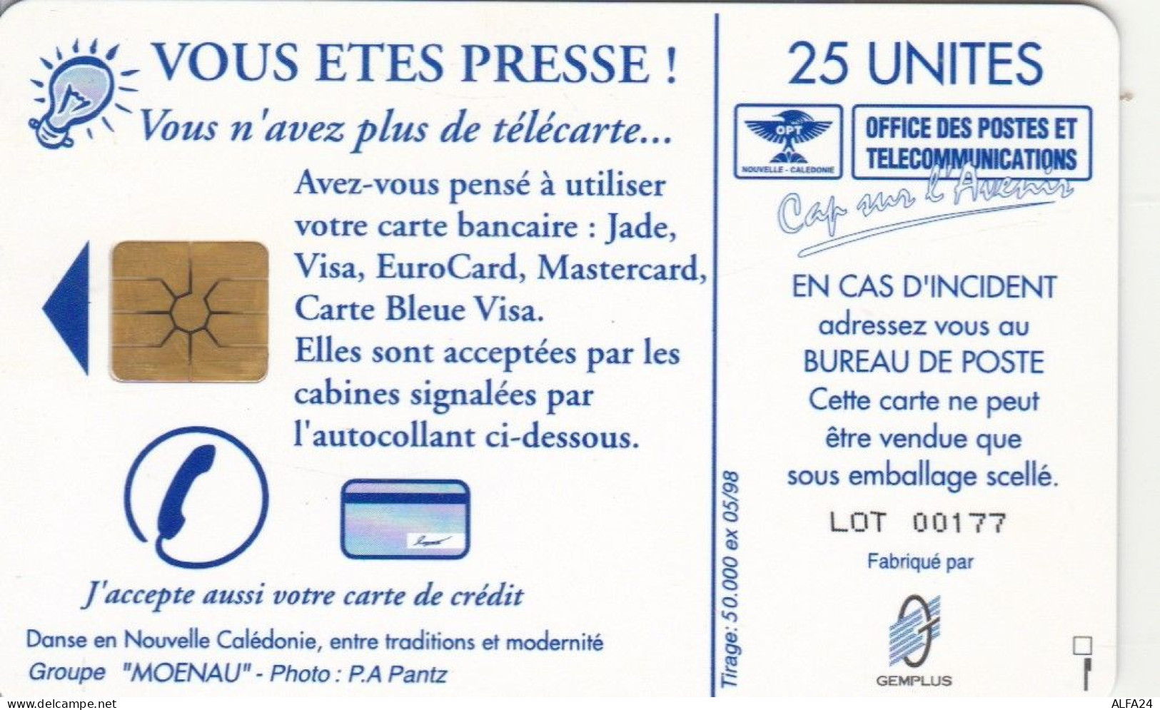 PHONE CARD NUOVA CALEDONIA  (E99.10.1 - Nouvelle-Calédonie