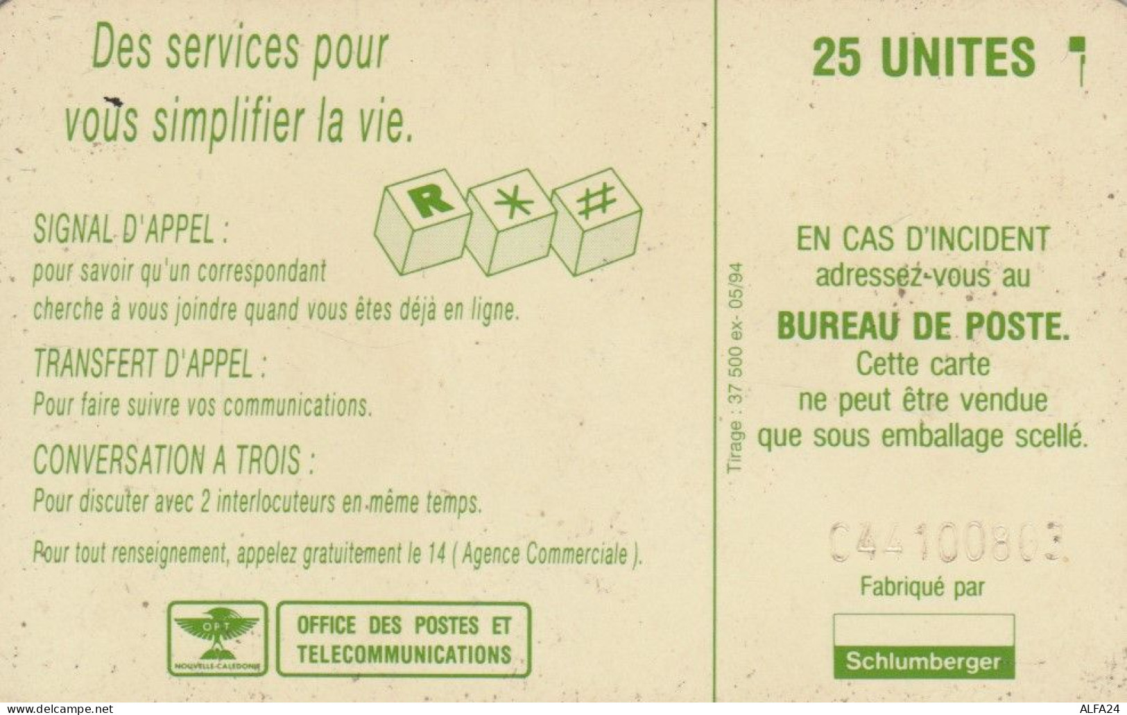 PHONE CARD NUOVA CALEDONIA  (E99.9.7 - Nouvelle-Calédonie