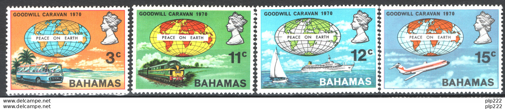 Bahamas 1970 Y.T.292/95 **/MNH VF - 1963-1973 Autonomie Interne