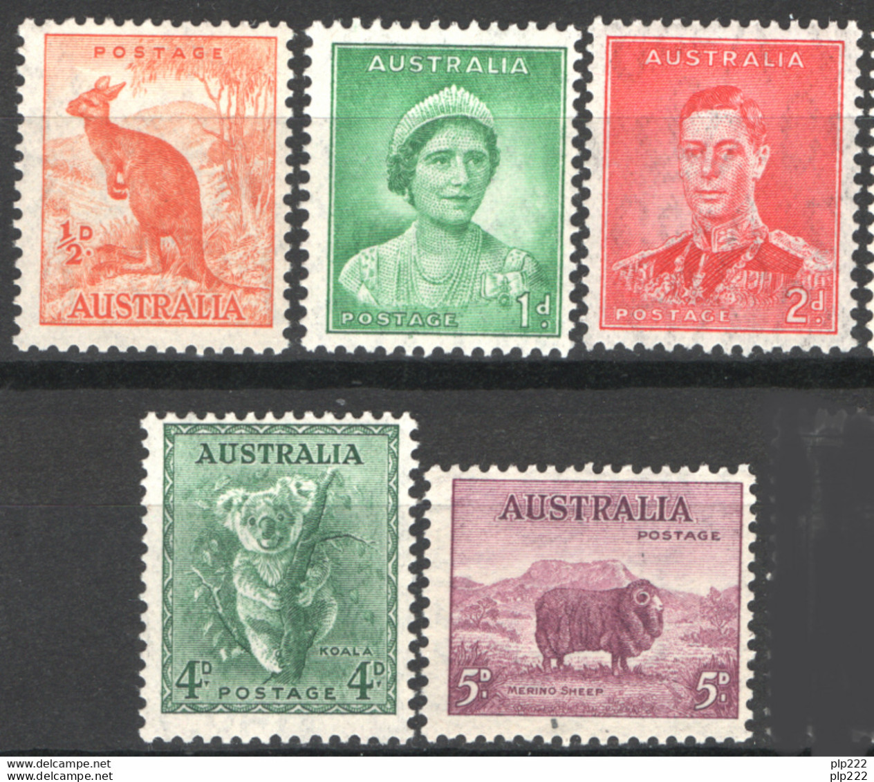 Australia 1937 Y.T.110/12,114/15 */MH VF/F - Ongebruikt