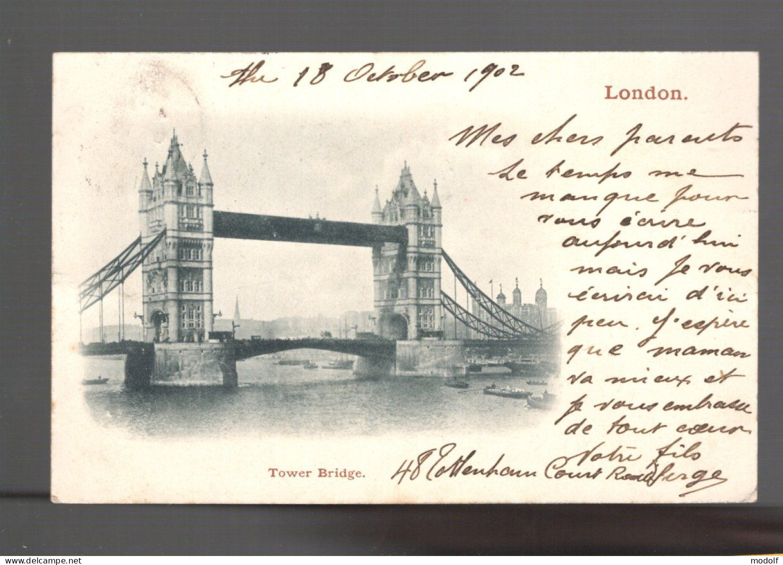 CPA - Royaume-Uni - London - Tower Bridge - 1902 - River Thames