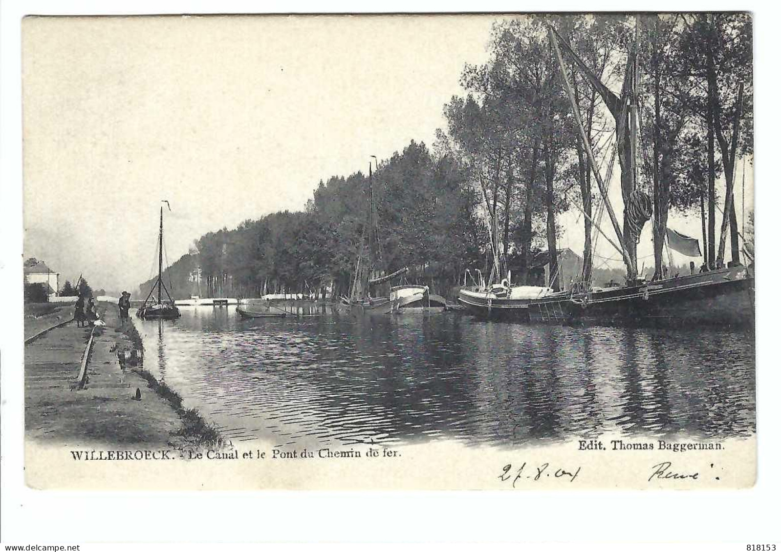 Willebroek  WILLEBROECK  - Le  Canal Et Le Pont Du Chemin De Fer  1904 - Willebrök