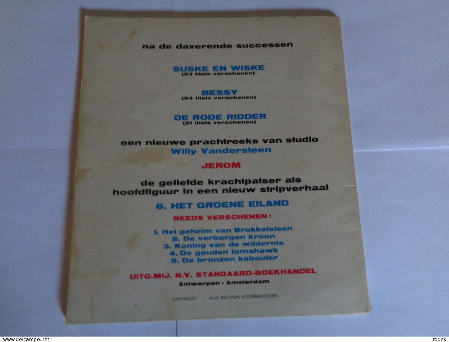 Jerom : N° 6 Het Groene Eiland ( 1e Druk 1964 ) - Jerom