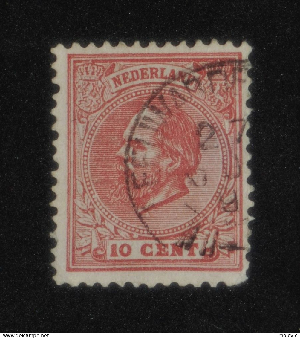 NETHERLANDS 1872, ERROR, King William III, Mi #21, Used, CV: €50 - Errors & Oddities