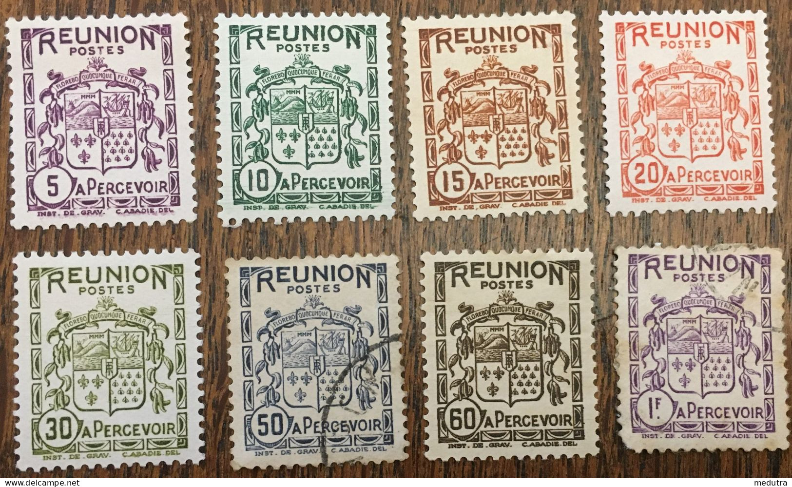 Réunion Timbre Taxe :  16*  17*  18*  19*  20*  21°  22*  23° - Timbres-taxe