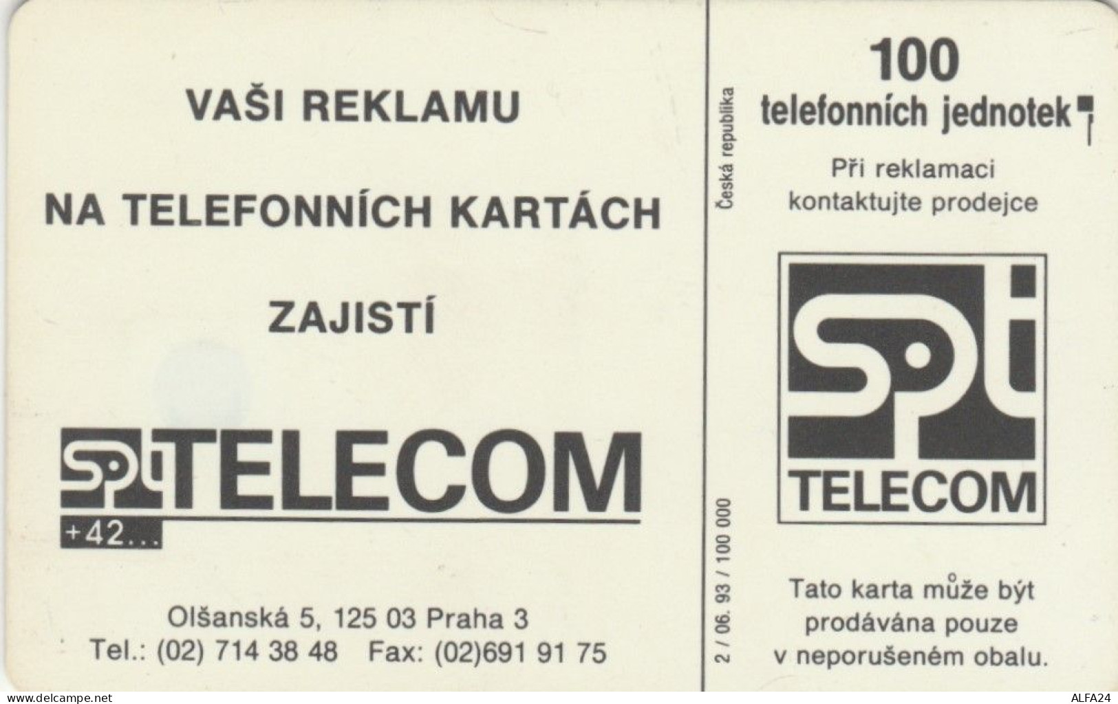 PHONE CARD REPUBBLICA CECA  (E100.17.8 - Tsjechië