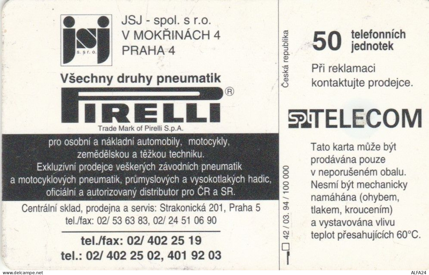PHONE CARD REPUBBLICA CECA  (E100.18.6 - Czech Republic