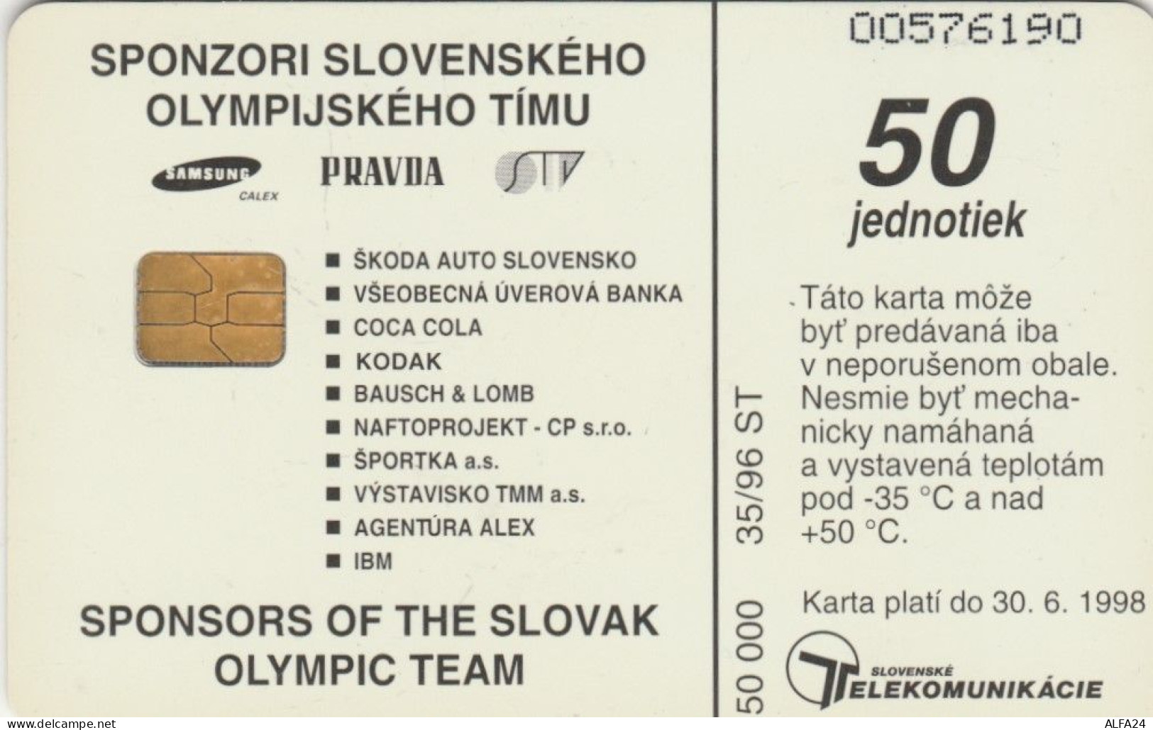 PHONE CARD SLOVACCHIA  (E100.16.6 - Slowakije