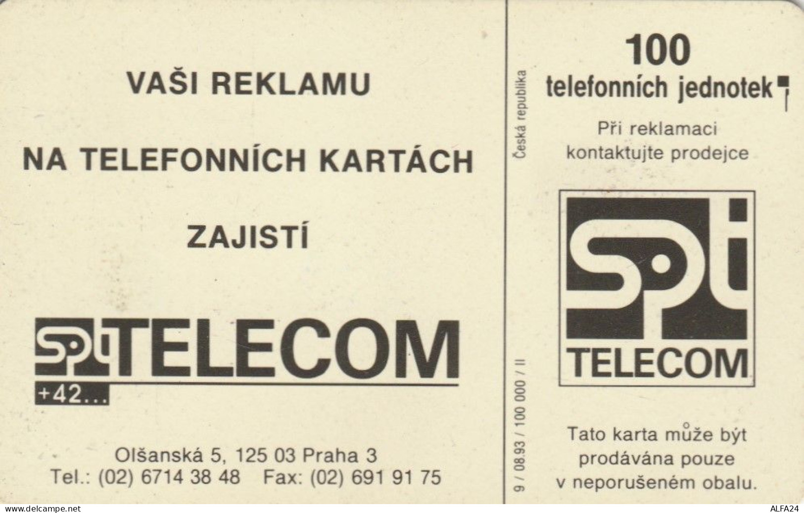 PHONE CARD REPUBBLICA CECA  (E100.17.7 - República Checa