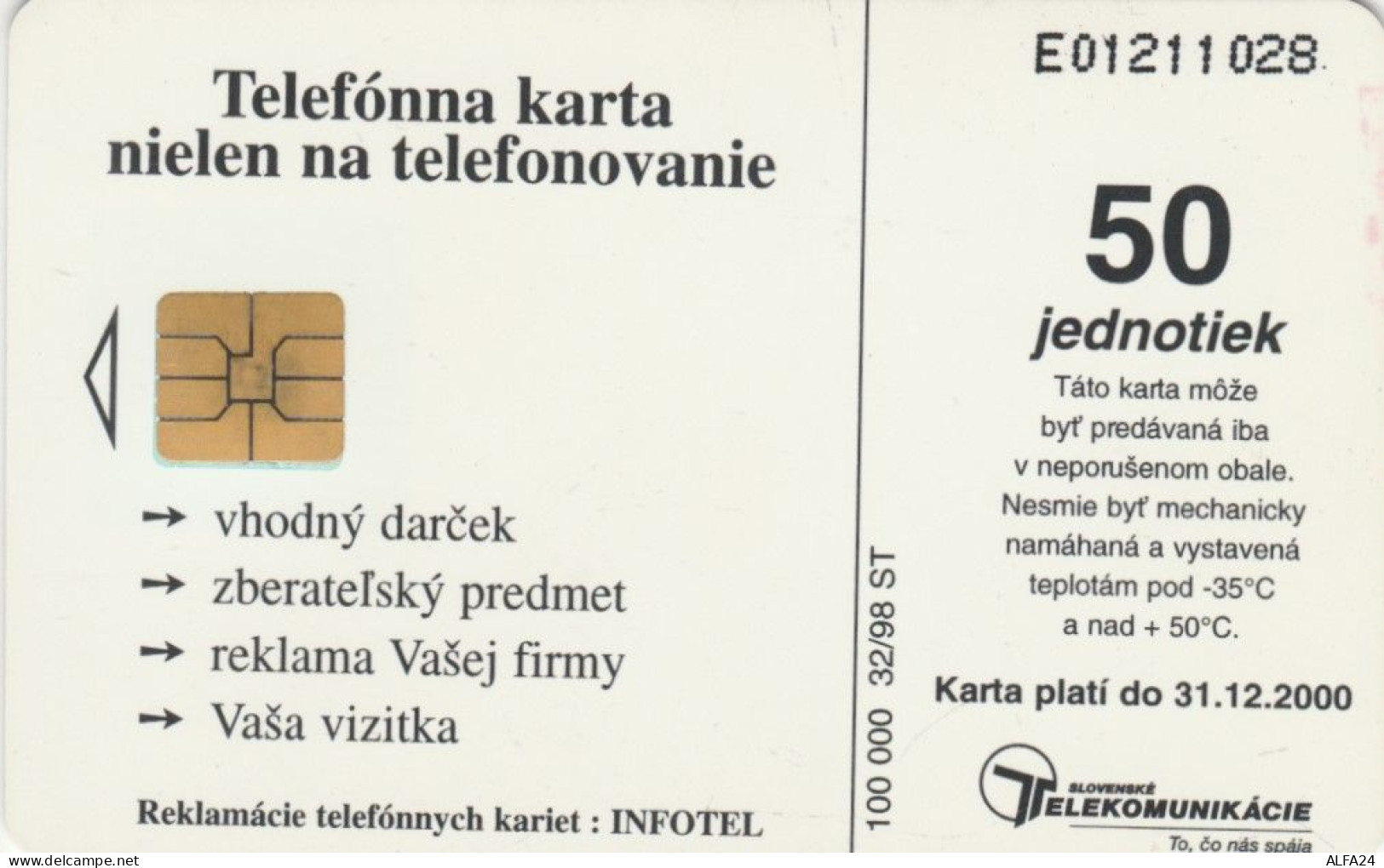 PHONE CARD SLOVACCHIA  (E100.17.4 - Slovacchia