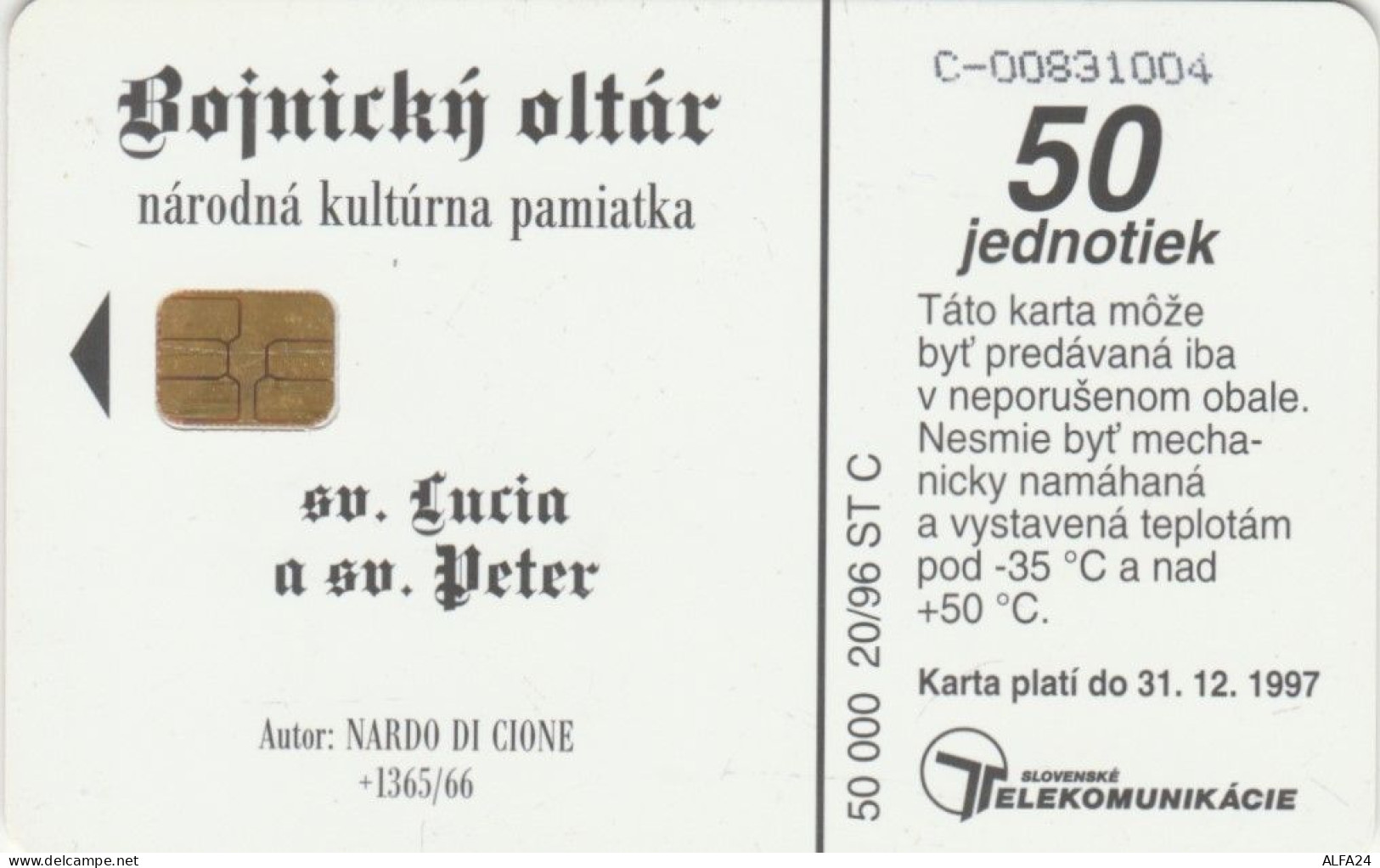 PHONE CARD SLOVACCHIA  (E100.15.8 - Slowakei