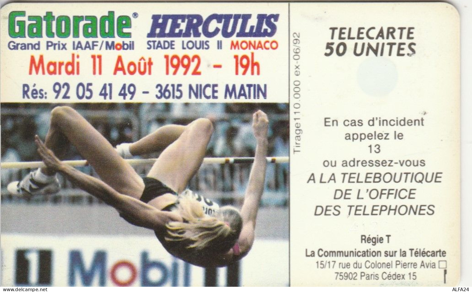 PHONE CARD MONACO  (E100.15.1 - Monace