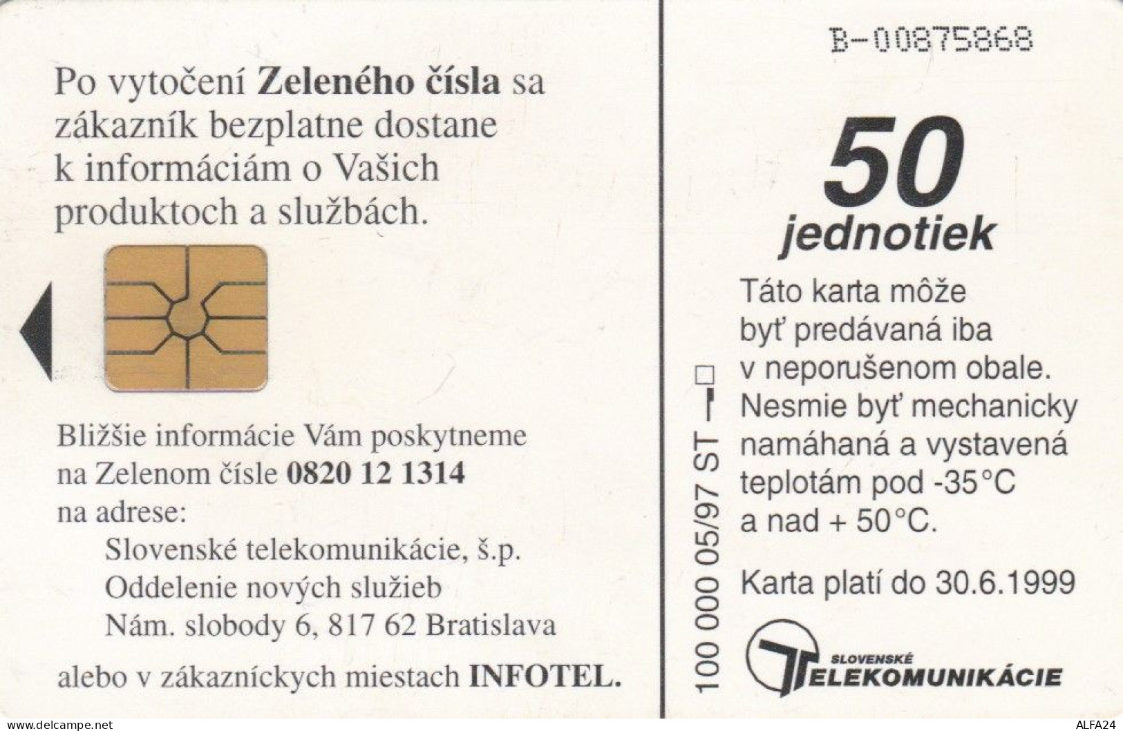 PHONE CARD SLOVACCHIA  (E100.16.2 - Slovaquie