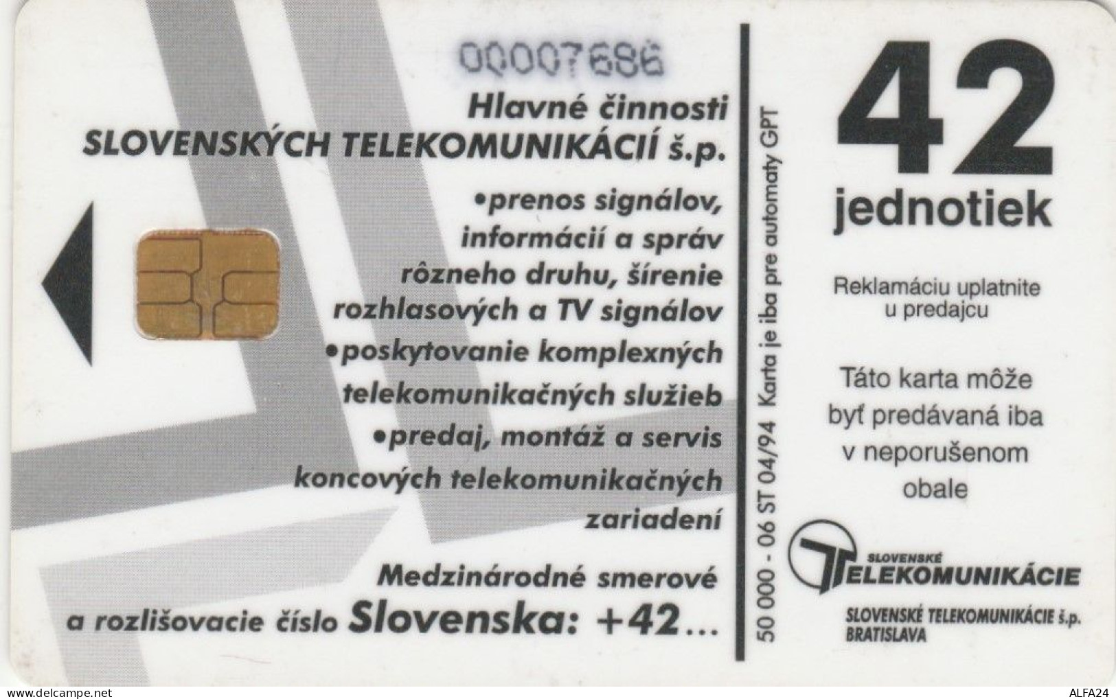 PHONE CARD SLOVACCHIA  (E100.15.6 - Slovakia
