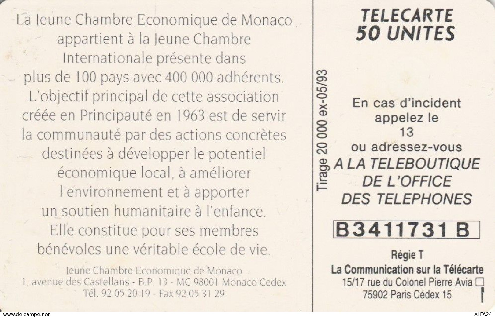 PHONE CARD MONACO  (E100.15.3 - Monaco