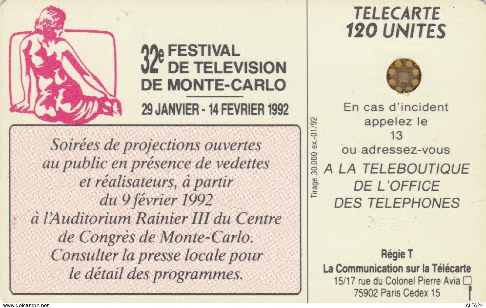 PHONE CARD MONACO  (E100.14.6 - Mónaco