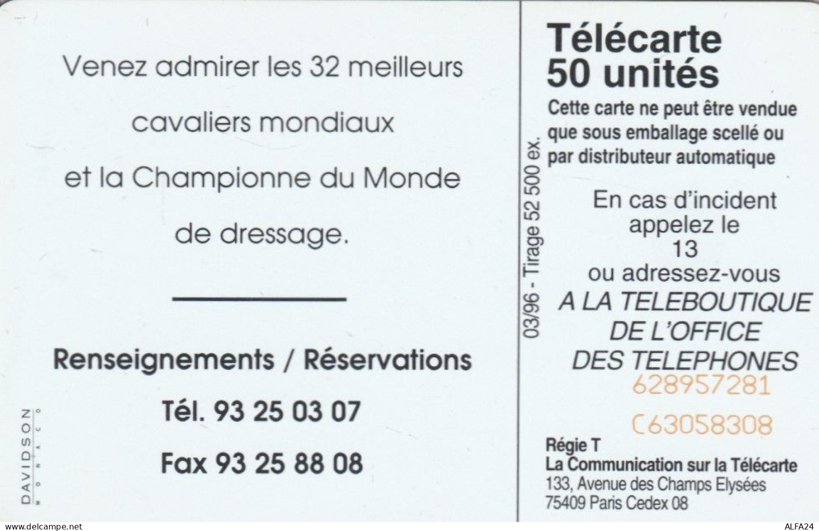 PHONE CARD MONACO  (E100.13.7 - Monaco