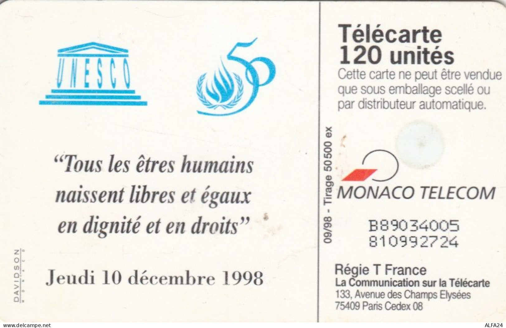 PHONE CARD MONACO  (E100.13.3 - Monace