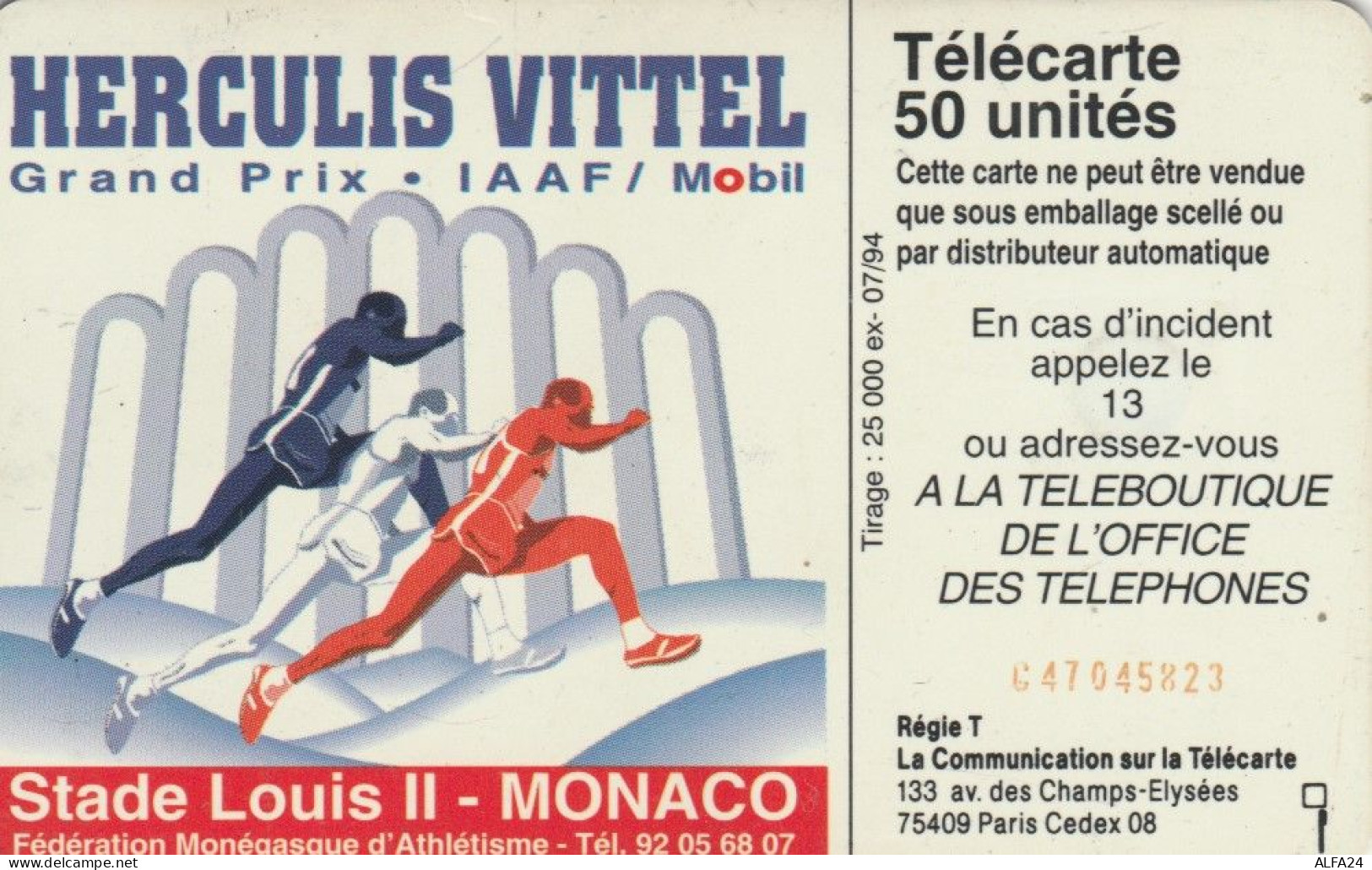 PHONE CARD MONACO  (E100.12.7 - Monace