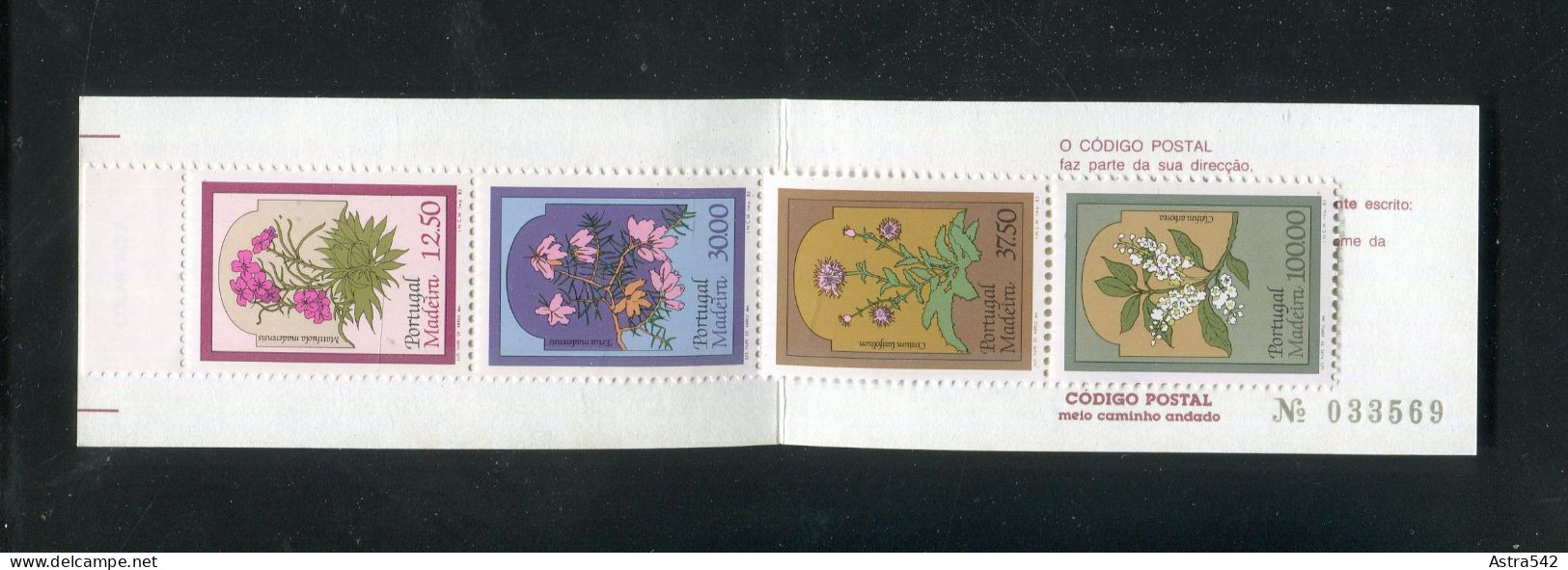 "PORTUGAL-MADEIRA" 1983, Markenheftchen Mi. MH 3 "Blumen" ** (4879) - Postzegelboekjes